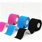 ColorColar Kinesio Tape - 3 rotoli 5cm x 5m di tape kinesiologico Nero+Blu+Rosa, tape sportivo impermeabile ed elastico - Nastro Kinesiologico nastri amici della pelle per ginocchio spalla gomito