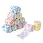ColorColar 12 Rotoli Benda Elastica Coesiva 5cm x4.5m, Bendaggio Adesiva Coesiva Nastro Bendaggio Sportivo Non Tessuto Autoadesivo Benda Salvapelle Fasciature per Mani, Piedi, Ginocchia
