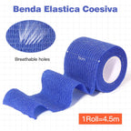 tigratigro 12 Rotoli Benda Elastica Coesiva 5cm x4.5m, Bendaggio Adesiva Coesiva Nastro Bendaggio Sportivo Non Tessuto Autoadesivo Benda Salvapelle Fasciature per Mani, Piedi, Ginocchia