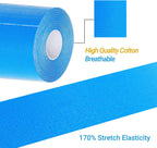 Kinesio Tape - 3 rotoli 5cm x 5m di tape kinesiologico Nero+Blu+Rosa, tape sportivo impermeabile ed elastico - Nastro Kinesiologico nastri amici della pelle per ginocchio spalla gomito