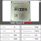 AMD Ryzen 9 5950X processor 3.4 GHz 64 MB L3 TRAY