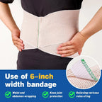 Premium 8 Pack Elastic Bandage Wrap (2x2", 2x3", 2x4", 2x6"), Compression Wrap Bandage for Legs, Ankle, Knee, Tummy, Body, Latex-Free, Lymphedema Wraps for Legs