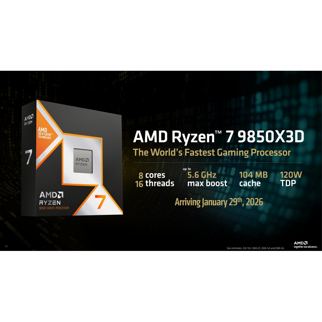 AMD Ryzen 7 9850X3D processor 4.7 GHz 96 MB L3 Box