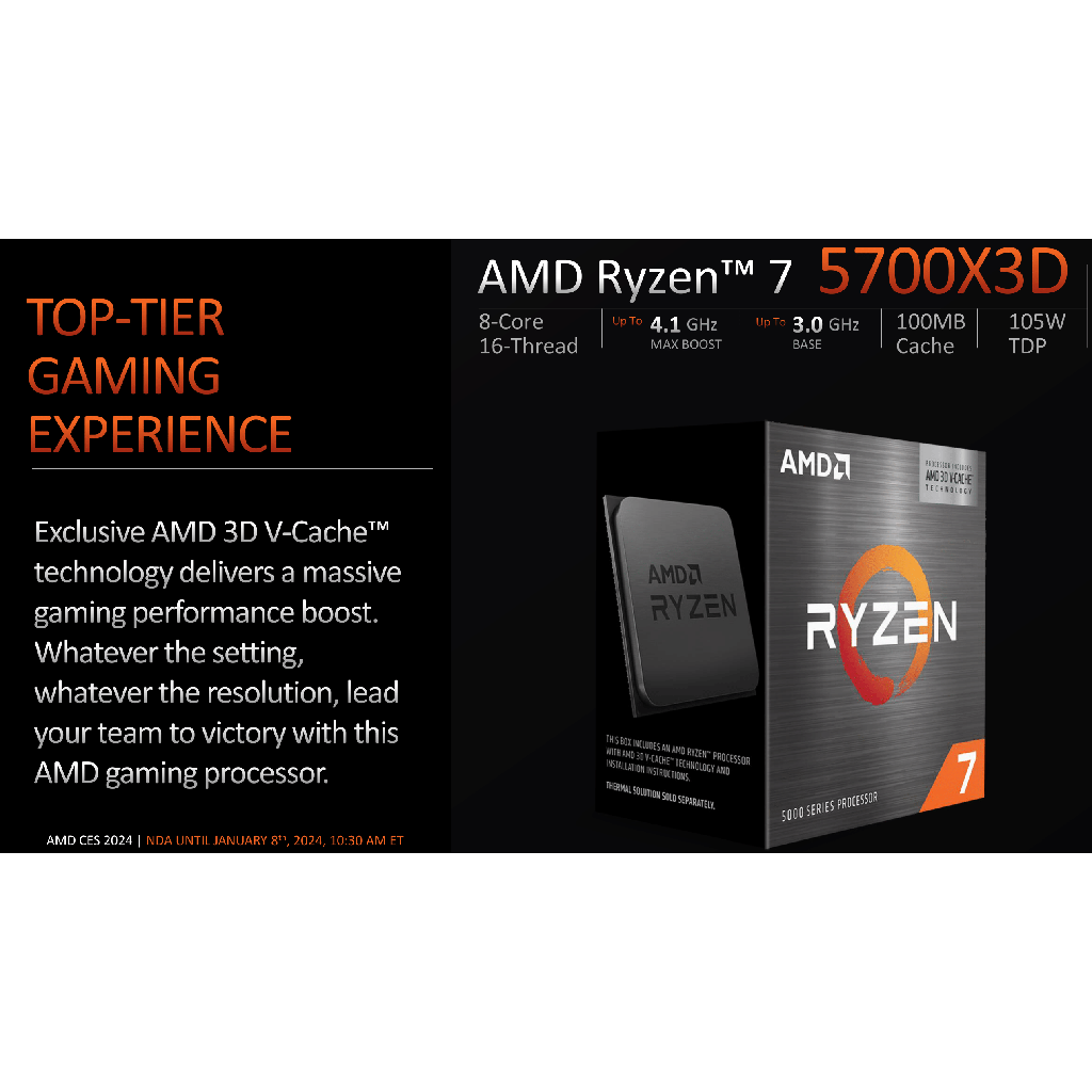 AMD Ryzen™ 7 5700X3D - processor BOX