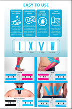 Grunda Kinesio Tape – 3 Rolls, Sports Tape, 5 m x 5 cm, Waterproof and Elastic Kinesiology Tape, Muscle Protection for Joints, Kinesiology Plaster, Black+Blue+Pink
