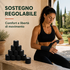 12 Rotoli di Bende Elastiche Coesive Nere 5 cm × 4,5 m – Fasce Autoadesive per Sport, Polsi, Mani, Piedi, Ginocchia e Animali