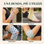 12 Rotoli di Bende Elastiche Coesive Fantasia Frutta 5 cm × 4,5 m – Fasce Autoadesive per Sport, Polsi, Mani, Piedi, Ginocchia e Animali