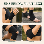 12 Rotoli di Bende Elastiche Coesive Nere 5 cm × 4,5 m – Fasce Autoadesive per Sport, Polsi, Mani, Piedi, Ginocchia e Animali