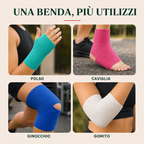 6 Rotoli di Bende Elastiche Coesive Colorate 10 cm × 4,5 m – Fasce Autoadesive per Sport, Ginocchia, Gambe, Gomiti e Animali
