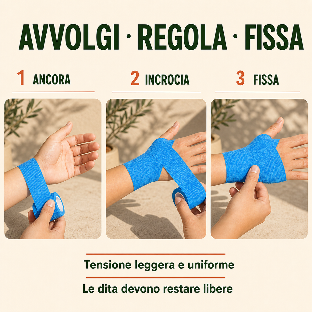 12 Rotoli di Bende Elastiche Coesive Colorate 5 cm × 4,5 m – Fasce Autoadesive per Sport, Polsi, Mani, Piedi, Ginocchia e Animali