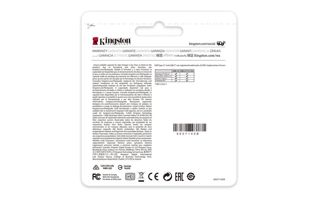 Kingston Technology DataTraveler 64GB USB-C 3.2 Gen 1 70