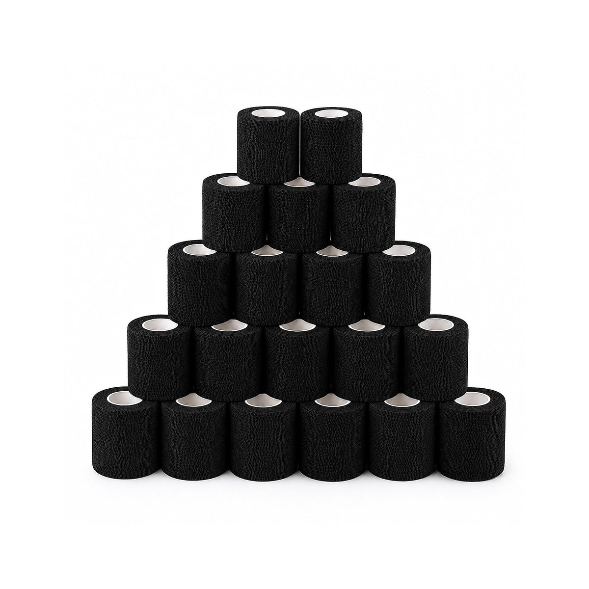 20 bende elastiche coesive ColorColar nere da 5 cm x 4,5 m