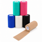 Sei bende coesive ColorColar da 10 cm in colori assortiti, disposte a piramide