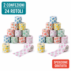 Bende coesive stampate Fruit ColorColar, 2 confezioni, 24 rotoli da 5 cm x 4,5 m