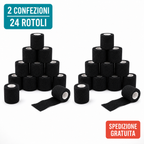 Bende coesive nere ColorColar, 2 confezioni, 24 rotoli da 5 cm x 4,5 m